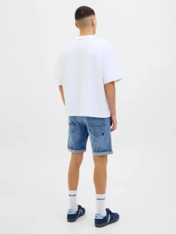 Spijkershort "Rick" blauw