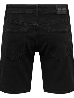 Spijkershort "Weft" zwart