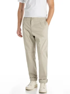 Stoffen broek beige
