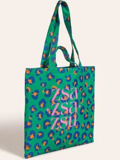 Strandtas groen - (B)40 x (H)40 cm