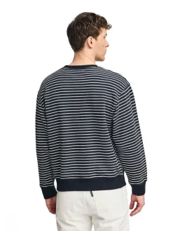 Sweatshirt donkerblauw/wit