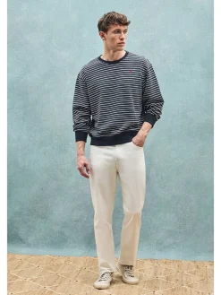 Sweatshirt donkerblauw/wit