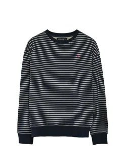 Sweatshirt donkerblauw/wit