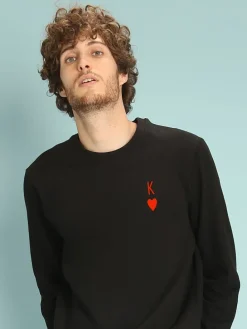 Sweatshirt "King" zwart