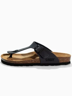 Teenslippers "Camelia" donkerblauw
