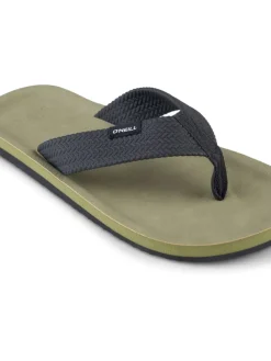Teenslippers "Chad" kaki/donkerblauw