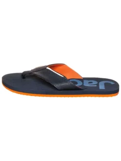 Teenslippers "Eezy" donkerblauw/oranje