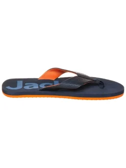 Teenslippers "Eezy" donkerblauw/oranje