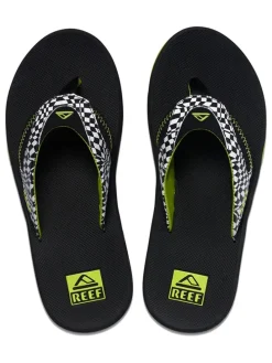Teenslippers "Fanning" groen/zwart