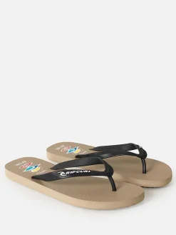 Teenslippers "Icons of Surf Bloom" zwart/beige