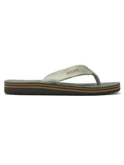 Teenslippers ''Rico'' kaki/lichtgroen