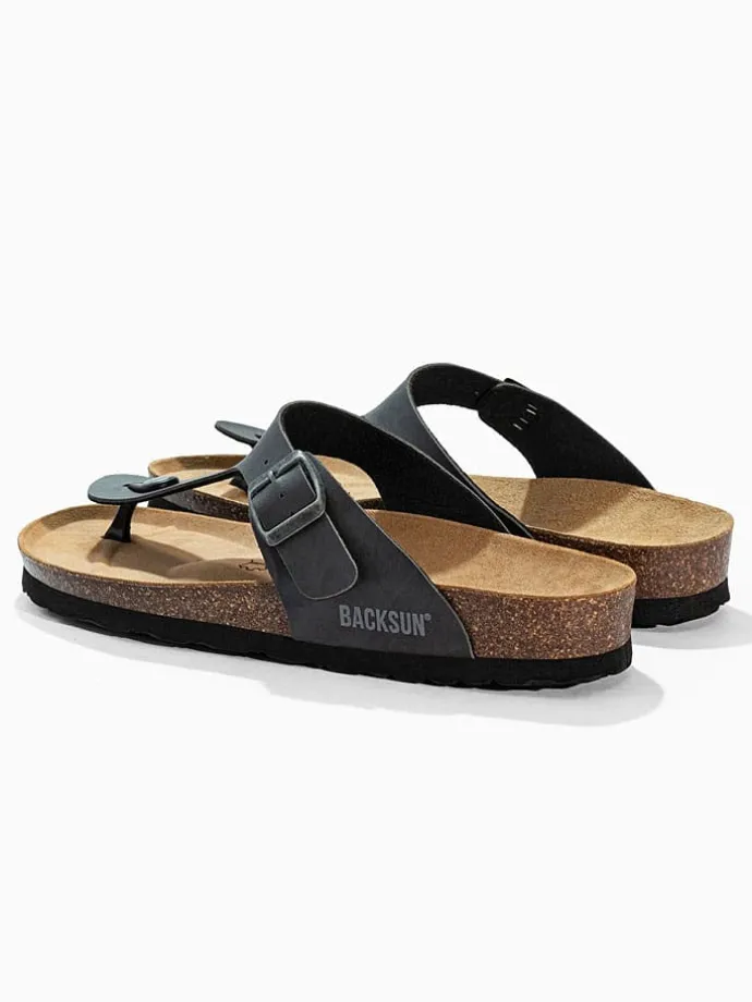 Teenslippers "Singapore" antraciet