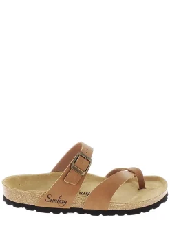 Teenslippers "Tulipe" lichtbruin
