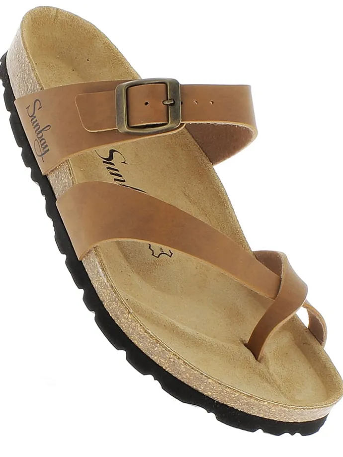 Teenslippers "Tulipe" lichtbruin