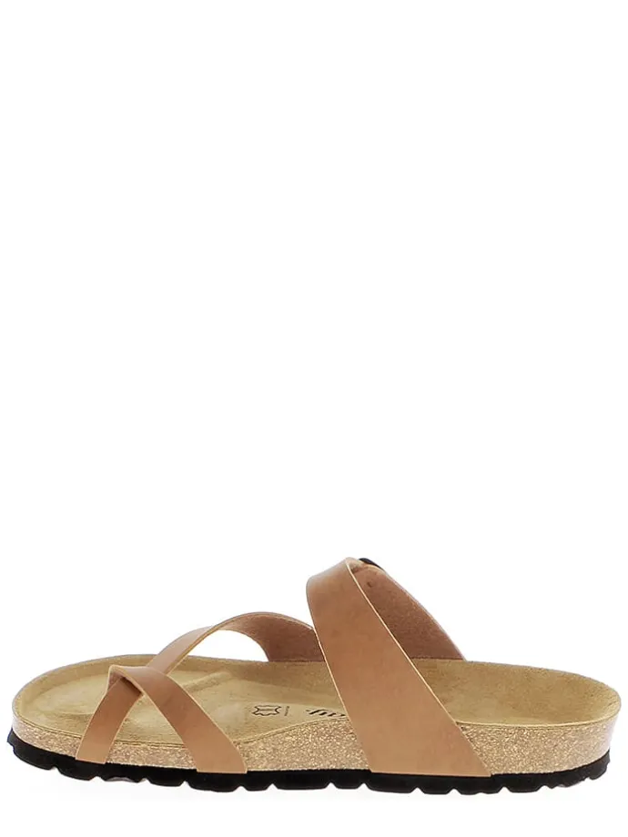Teenslippers "Tulipe" lichtbruin