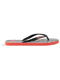 Teenslippers zwart/wit