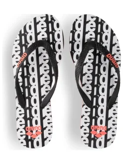 Teenslippers zwart/wit