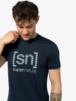 Trainingsshirt "Grid Logo" donkerblauw