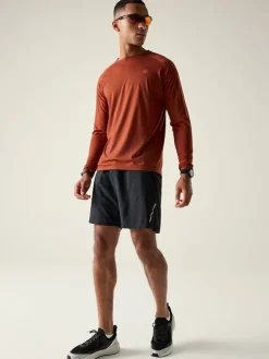 Trekkinglongsleeve "Agile" in Terrakotta