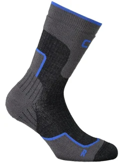Trekkingsokken blauw/grijs/zwart