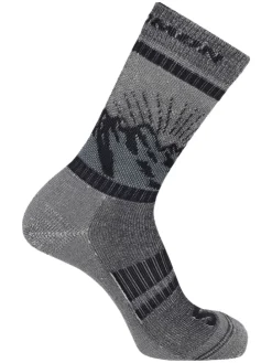 Trekkingsokken "Retro Wool" grijs/blauw