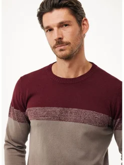 Trui beige/bordeaux
