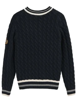 Trui donkerblauw/crème