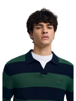 Trui donkerblauw/groen