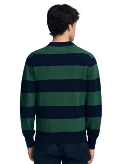 Trui donkerblauw/groen