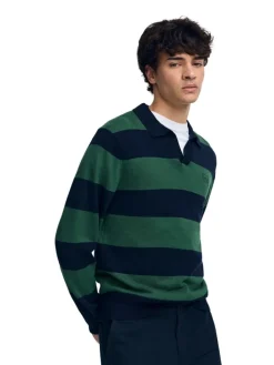 Trui donkerblauw/groen