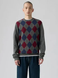 Trui grijs/blauw/rood