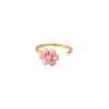 Vergulde ring "My Flower Ring" met edelstenen