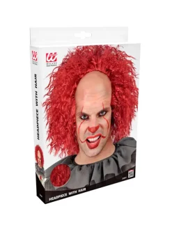 Vintage Killerclown kale met rood haar rood