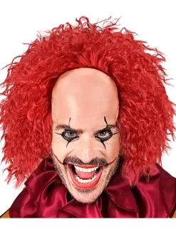 Vintage Killerclown kale met rood haar rood