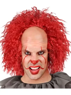 Vintage Killerclown kale met rood haar rood