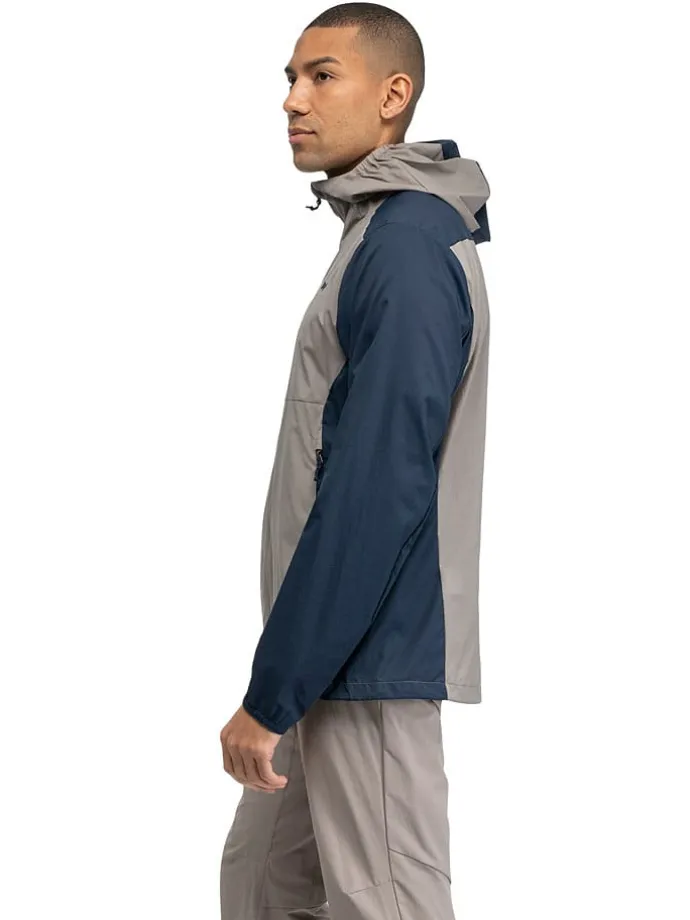 Windbreaker "Rabot" taupe/donkerblauw