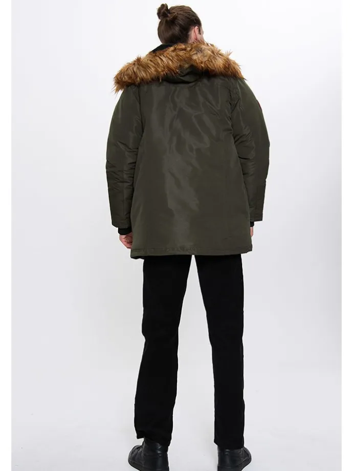 Winterjas kaki