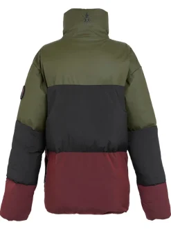 Wintermantel "Barbegal" zwart/rood/kaki