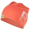 Wollen beanie koraalrood