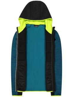 Wollen jas turquoise