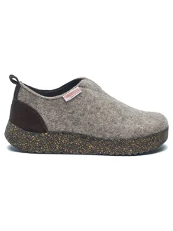 Wollen pantoffels grijs