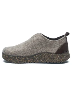 Wollen pantoffels grijs