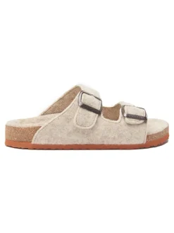 Wollen slippers beige