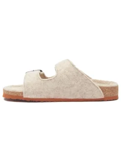 Wollen slippers beige