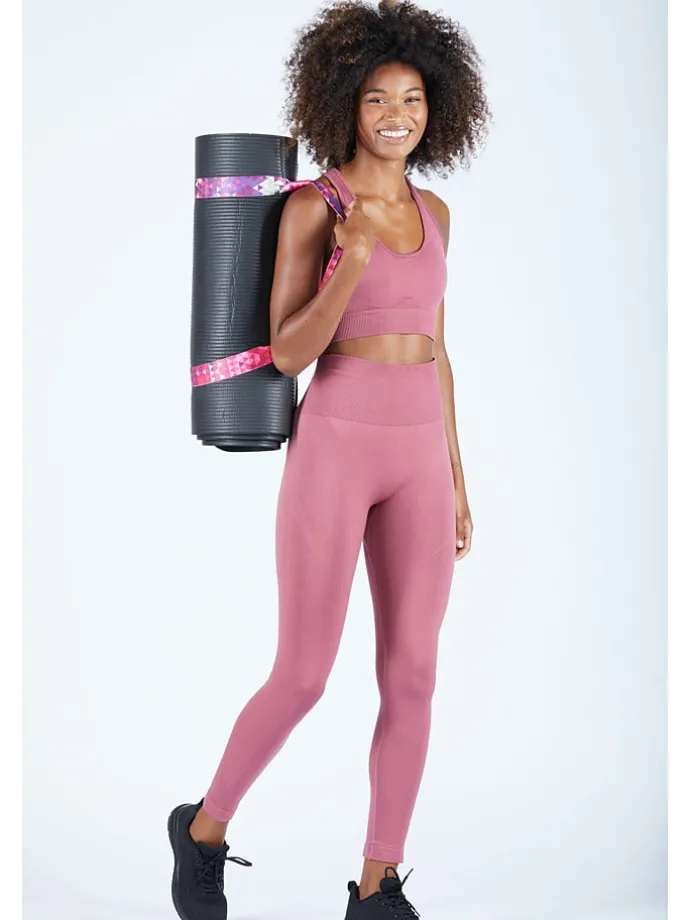 Yogamatdraaggordel roze/blauw