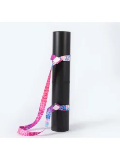 Yogamatdraaggordel roze/blauw