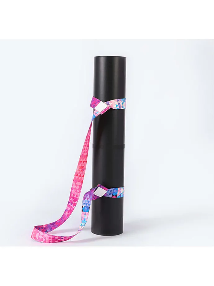Yogamatdraaggordel roze/blauw