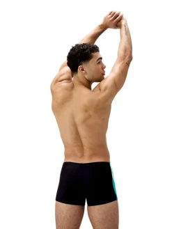Zwembroek "Dive" zwart/turquoise