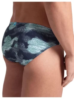 Zwembroek donkerblauw/turquoise
