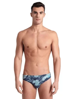 Zwembroek donkerblauw/turquoise